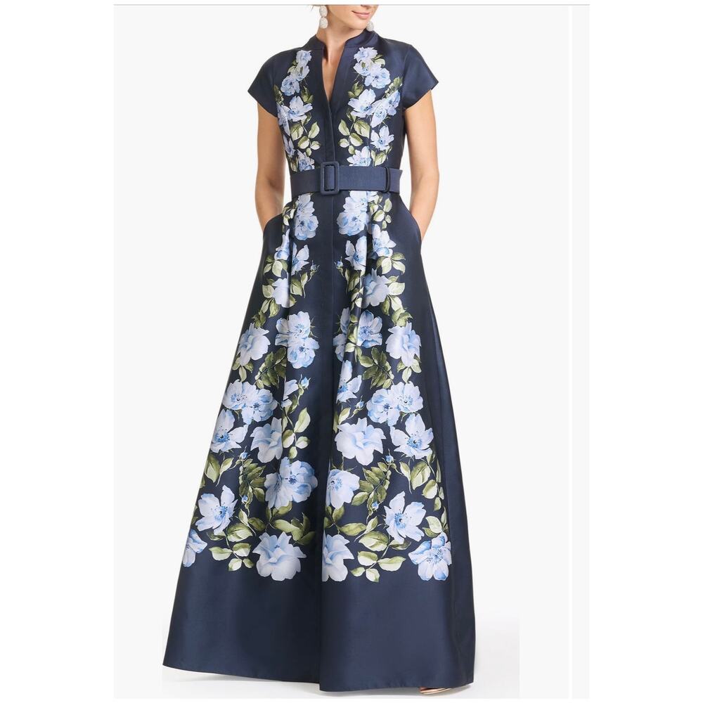 Stunning SACHIN + BABI Marta Floral Mikado Gown - Size 4